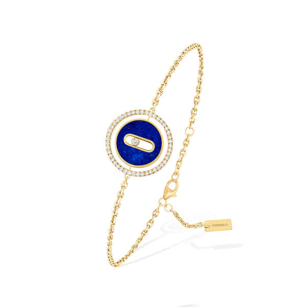 Lucky Move Small Yellow Gold, Lapis and Diamond Bracelet